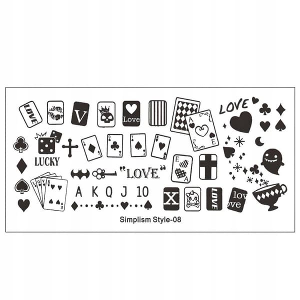 Kynsienkoristelun leimauslevy SimplismStyle-08