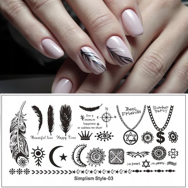 Stämplingsplatta för nagelkonst SimplismStyle-03