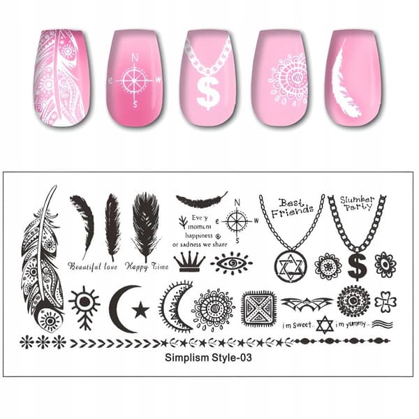 Stämplingsplatta för nagelkonst SimplismStyle-03