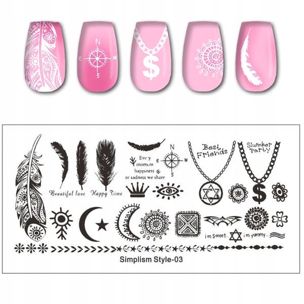 Stämplingsplatta för nagelkonst SimplismStyle-03