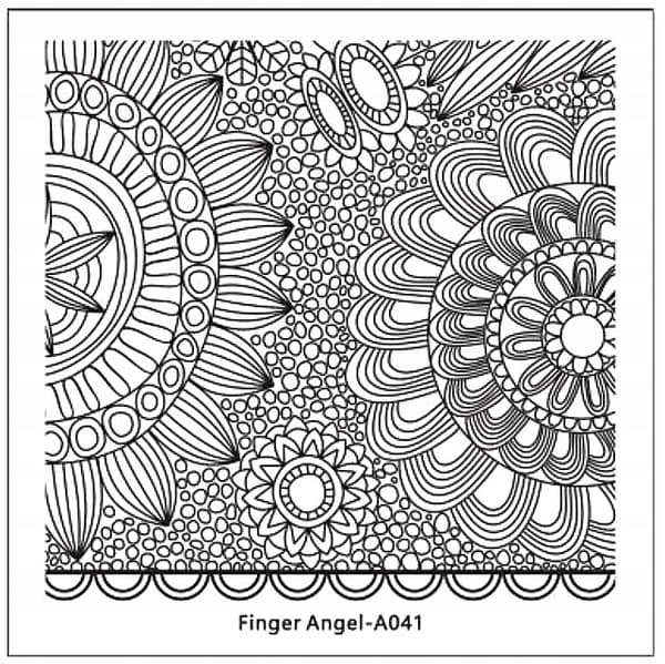 Nagelkonst Stämpelplatta Fingerängel - A041