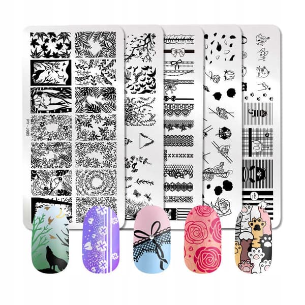 Nagelkonst Stämpelplatta Fingerängel - A023