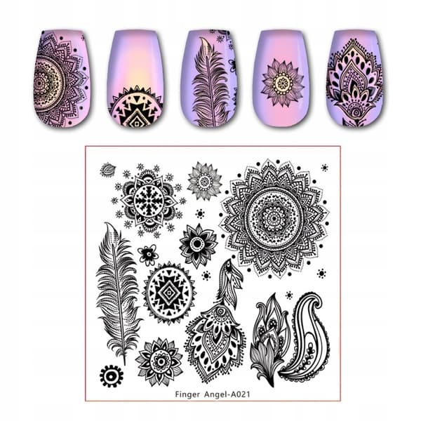 Neglekunst Stempelplade Finger Engel - A021