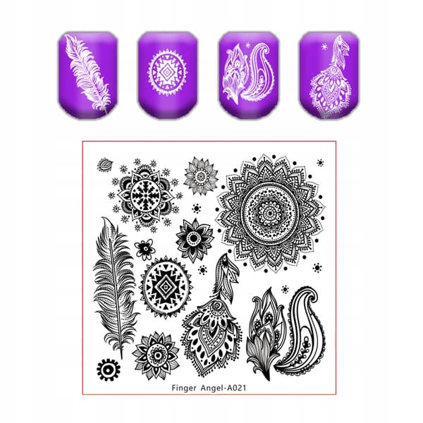 Neglekunst Stempelplade Finger Engel - A021