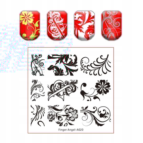 Neglekunst Stempelplade Finger Engel - A020
