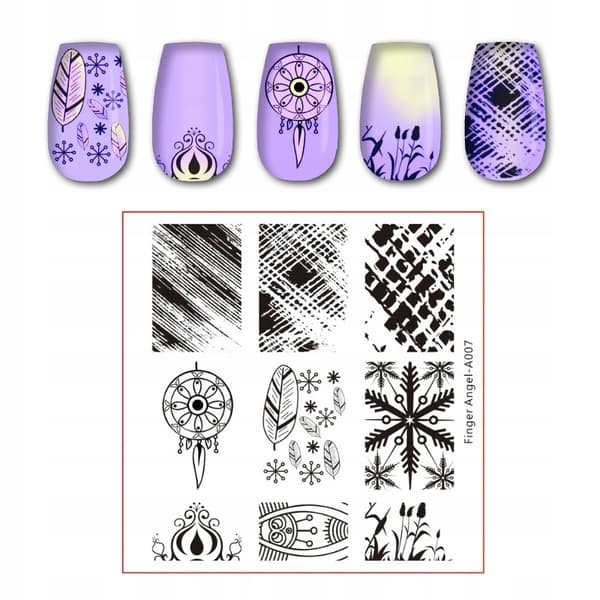 Neglekunst Stempelplade Finger Engel - A007