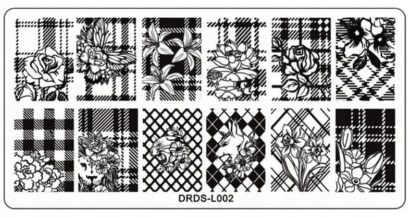 Nagelkonst Stämpelplatta DRDS-L002