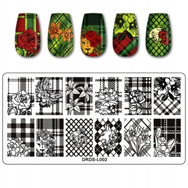 Nagelkonst Stämpelplatta DRDS-L002