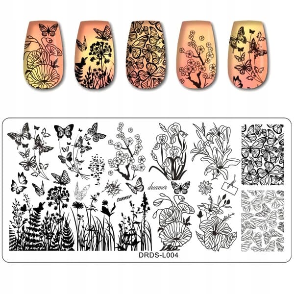 Nagelkonst Stämpelplatta DRDS-L004