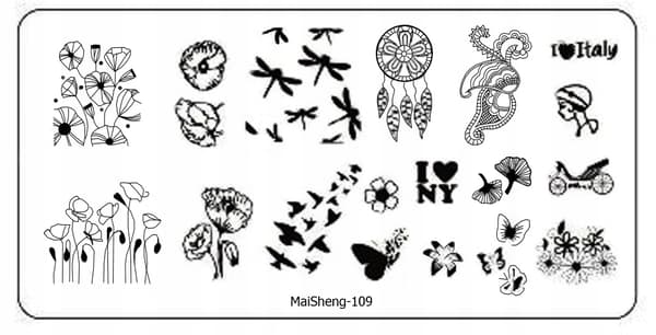Nail Art leimalevy MaiSheng-109