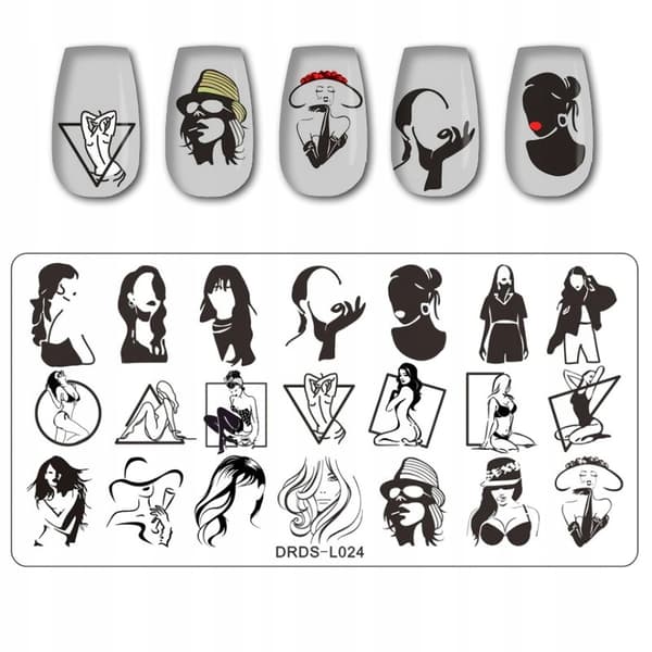 Nagelkonst Stämpelplatta DRDS-L024