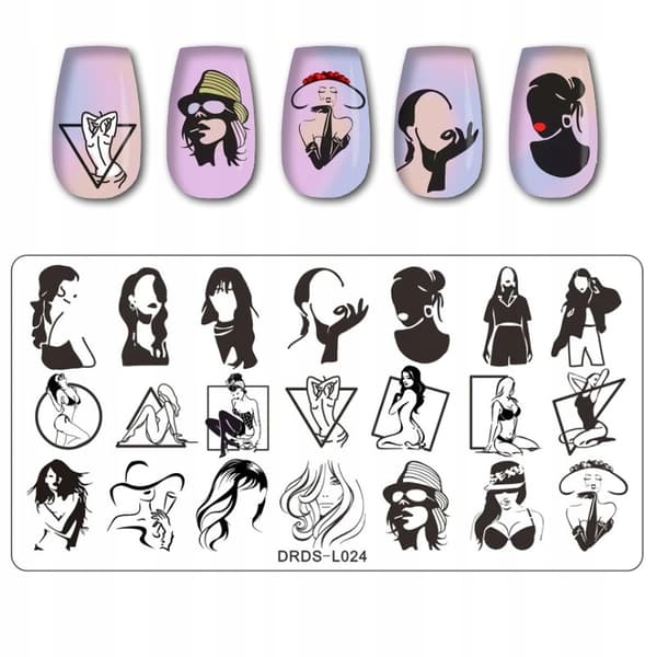 Nagelkonst Stämpelplatta DRDS-L024