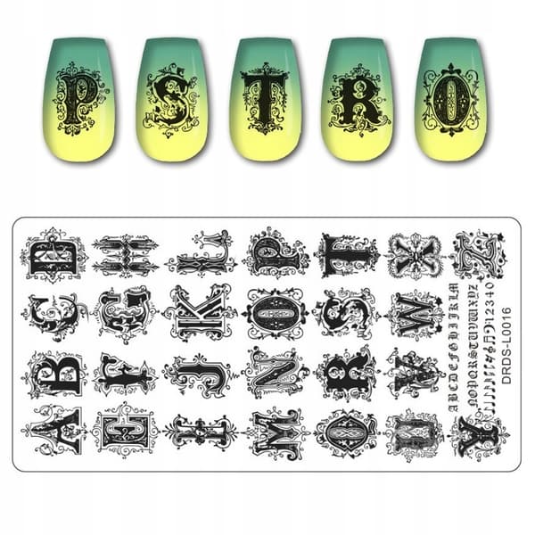 Nagelkonst Stämpelplatta DRDS-L0016