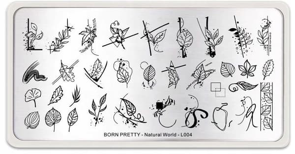 Born Pretty Neglekunst Stempelplade - Natural World - L004