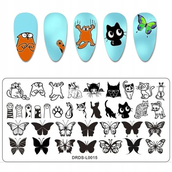 Nagelkonst Stämpelplatta DRDS-L0015