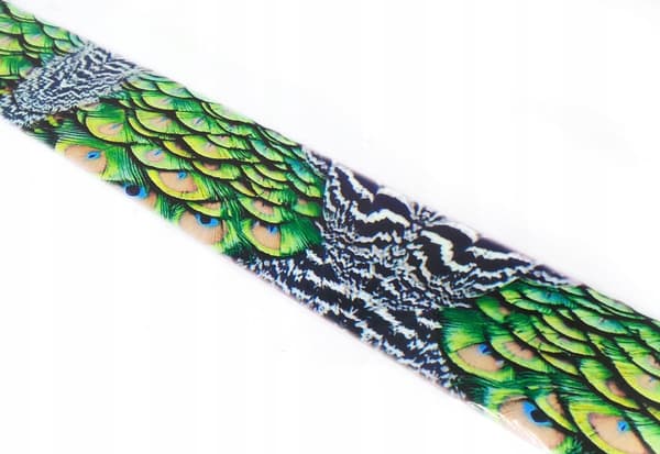 TRANSFERFOIL 10x4cm PÅFÅGELÖGA-mönster
