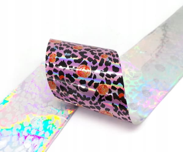 Transferfilm 10cmx4cm Leopar Zebra Holo