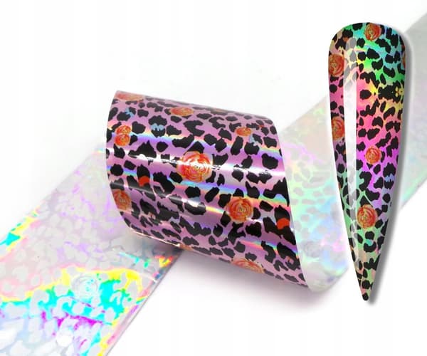Transferfilm 10cmx4cm Leopar Zebra Holo