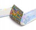 Miniatyrbillede 3 af 11: Transferfolie 10 cm x 4 cm Leopardblomster Holo