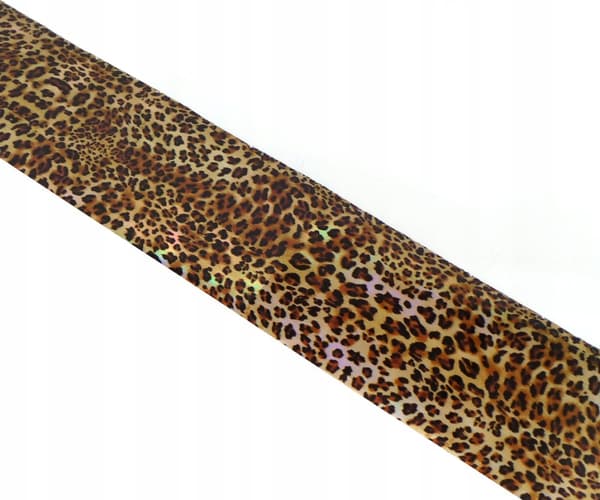 Transferfilm 10cmx4cm brun leopardprickig
