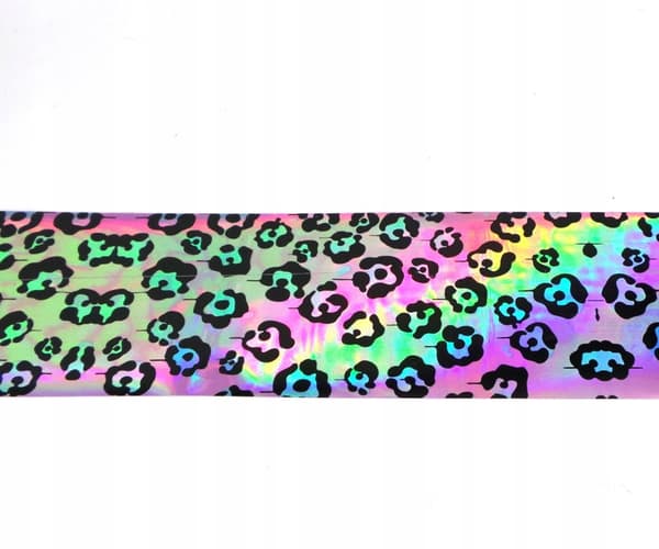 SIIRTOFOLIO 10cm x 4cm VAALEANPUNAINEN HOLO-LEOPARDI