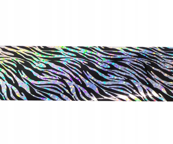 Transferfolie 10 cm x 4 cm Zebra Holo-mönster
