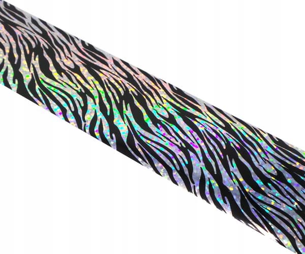 Transferfolie 10 cm x 4 cm Zebra Holo-mönster