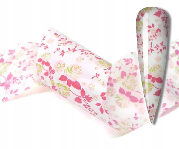 Transferfolie 10 cm x 4 cm blommönster