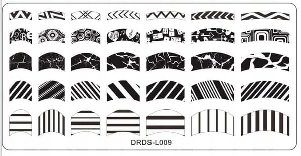 Kynsienkoristelun leimasinlevy DRDS-L009