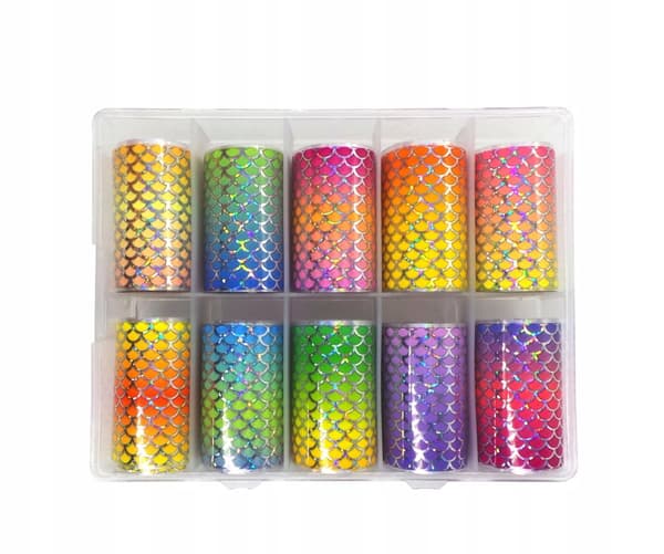 TRANSFERFOIL 10 cm x 4 cm HAVFRUE, SKAL, OMBRE