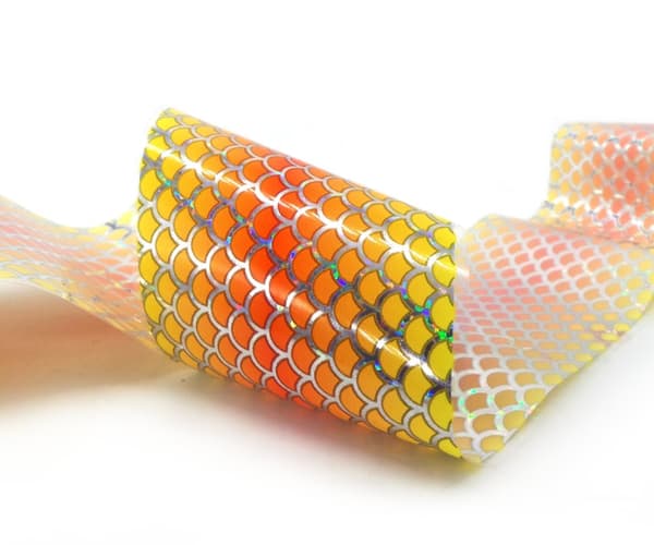 TRANSFERFOIL 10 cm x 4 cm HAVFRUE, SKAL, OMBRE