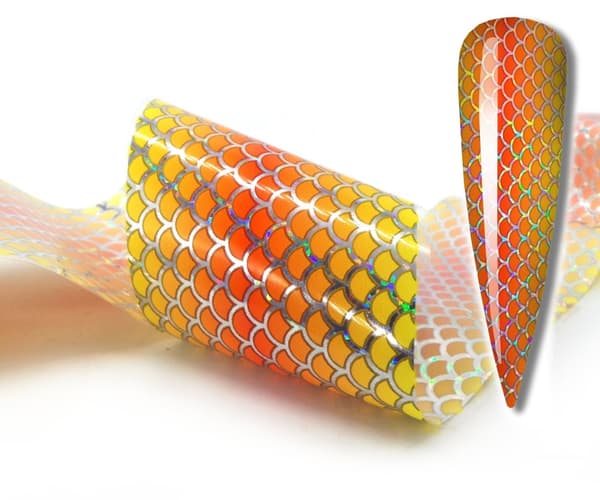 TRANSFERFOIL 10 cm x 4 cm HAVFRUE, SKAL, OMBRE