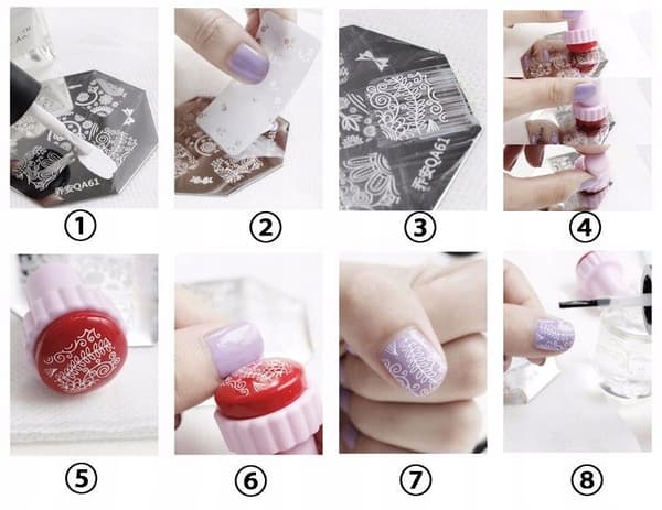 GEL NAGEL MÖNSTER STÄMPEL + SKRAPA