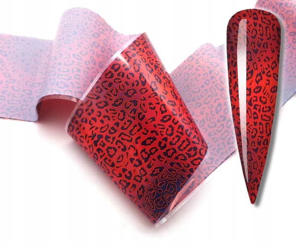 SIIRTOFOLIO 10cm x 4cm PUNAINEN LEOPARDI