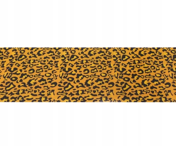 Transferfolie 10 cm x 4 cm gul leopard
