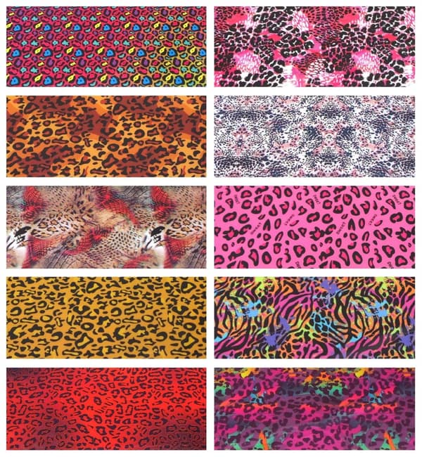 Transferfolie 10 cm x 4 cm gul leopard