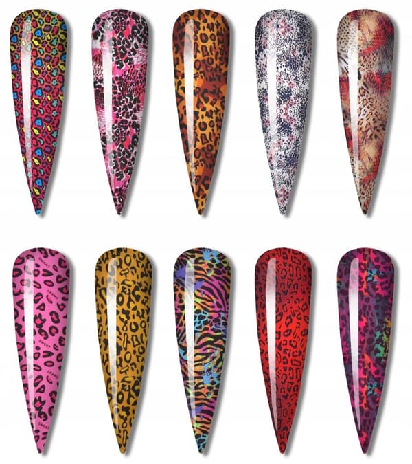 Transferfolie 10 cm x 4 cm gul leopard