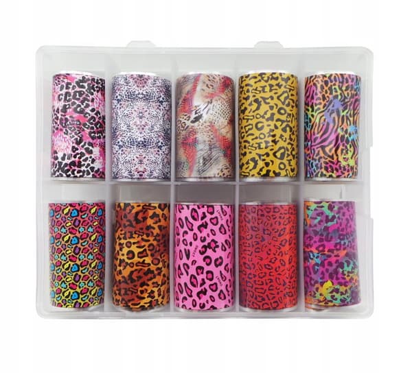 Transferfolie 10 cm x 4 cm gul leopard