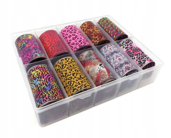 Transferfolie 10 cm x 4 cm gul leopard