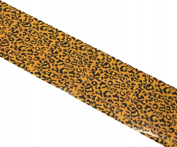 Transferfolie 10 cm x 4 cm gul leopard
