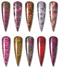Pikkukuva 6 / 11: 10 kpl siirtofoliota 10 cm x 4 cm leopardikuvioinen setti