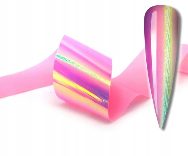 Transferfolie 10x2,5cm Opal Havfrue Aurora Pink