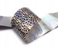 Miniatyrbild 3 av 11: Transferfolie 10 cm x 4 cm leopardprickig holografisk