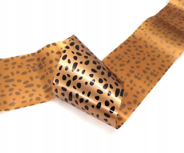 Transferfilm 10 cm x 4 cm leopardplettede lapper