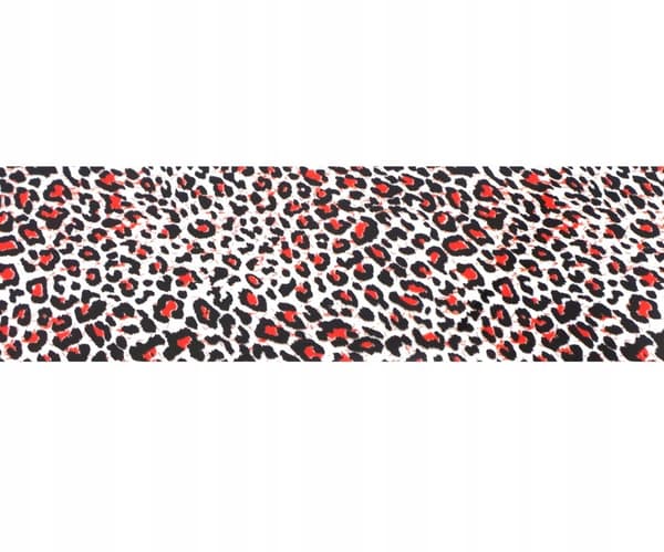 SIIRTOKALVO 10cm x 4cm PUNAINEN LEOPARDI LÄPPU