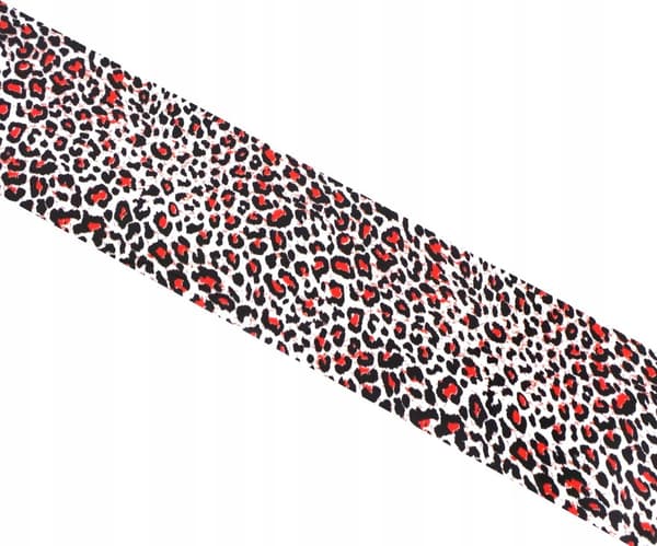 SIIRTOKALVO 10cm x 4cm PUNAINEN LEOPARDI LÄPPU