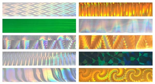 10x TRANSFERFOIL 10x2,5cm HOLOGRAFISK SET