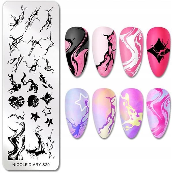 Nagelkonst Stämpelplatta Marmor