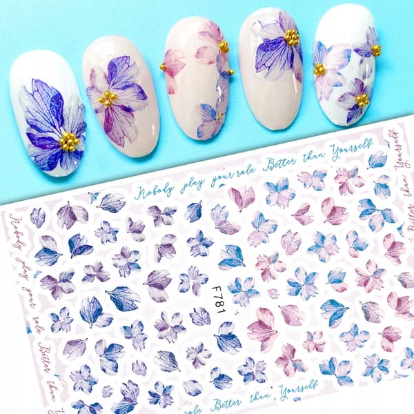 Neglekunst klistermærker AKVAREL BLOMSTER