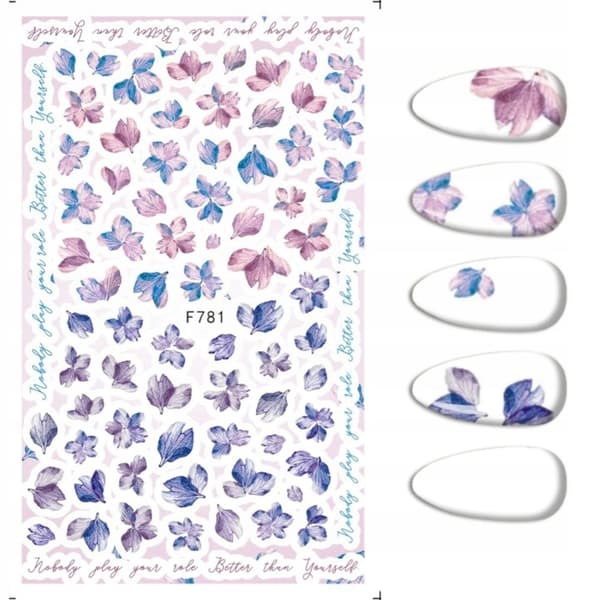 Neglekunst klistermærker AKVAREL BLOMSTER